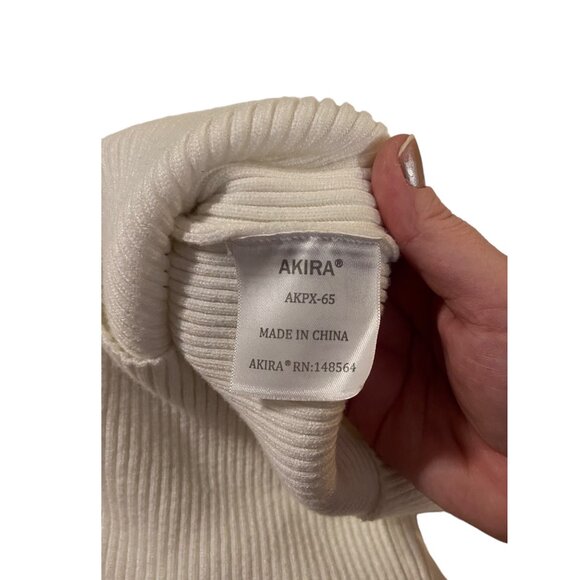 Akira Rib Sweater Dress Cream a size XL Minimalist Quiet Luxury Neutral Corpcore - Picture 4 of 13